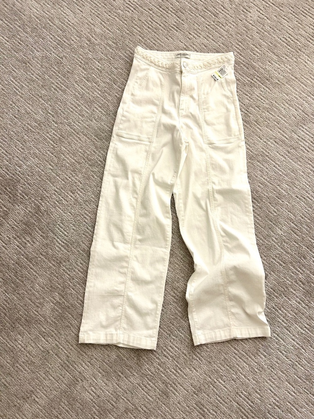 New Scotch & Soda Women's White jeans Size 31 High waist Wide leg